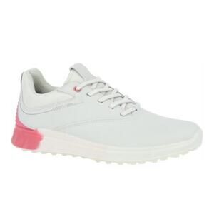 Ecco Women’s Golf Leather/Gore-Tex S-Three Shoes-White/Bubblegum Size 9/9.5